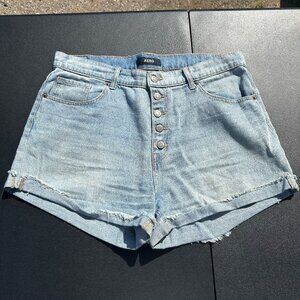 Aéropostale Light Wash Mom Denim Shorts – Button Fly, Cuffed, Size 14